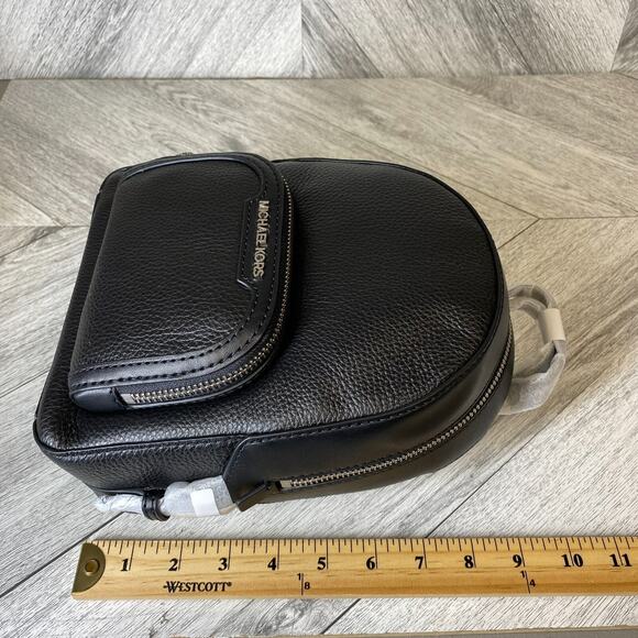 Michael Kors Black Jaycee Convertible Backpack MK Signature Crossbody XS Mini - Picture 12 of 16